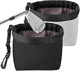 2 Pack Golf Club and Golf Ball Cleaner Bag, Portable Pocket Golf Ball Washer with Waterproof Microfiber Liner, Neoprene Golf Ball Cleaning Holder Pouch with Carabiner Clip - Best Golf Accessories Gift