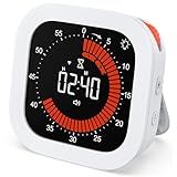 LOFICOPER Visual Timer, Rechargeable Countdown Timer for Kids and Adults, Silent Time Management Tool with Adjustable Volume & Brightness, for Classroom, Office, Study, Cooking, Training