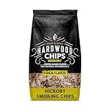 Fire & Flavor Premium All Natural Smoking Wood Chips, 2 Pounds, Hickory