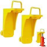 Pelopy 2 Pack Shipping Container Jack Lug Leveler with U-Shaped Handle Heavy Duty Storage Container Leveler Booster Lifter for Shipping Industry, Logistics, Warehouse Management(Yellow)