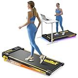 RuniRoX Walking Pad Treadmill with Incline, Under Desk Treadmills for Home Office, 3 in 1 Portable Treadmill with Remote Control and APP, LED Display