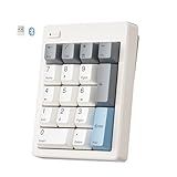Wireless Mechanical Number Pad, Bluetooth 5.0&2.4G Wireless Dual Mode Hot Swappable Numeric Keypad,17 Keys Gasket Numpad, Ten-Key with PBT Keycaps for Laptop/PC/TKL Keyboards(Beige, Linear Switch)