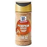 McCormick Finishing Sugar, Pumpkin Spice, Limited Edition, Sweet Blend of Warm Pumpkin Spices, The Perfect Finish for Cookies, Muffins, Pancakes, Bread, and More, 3.66 oz