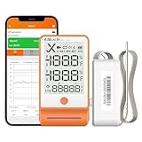 Elitech Bluetooth Ultra Low Digital Temperature Data Logger for Refrigerator Shadow Data 100000 PointsExport PDF/CSV Report, Pharmacy Vaccine DDL Calibration Certificate, MAX MIN AVR MKT GSP-6-TLE