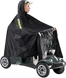 RoadPioneer Mobility Scooter Rain Cover for Riding,Waterproof Electric Scooter Poncho Accessories for You(Black)