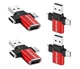 BUISAMG Data Blocker, 4-in-1 Universal USB Data Blocker, Protection from Illegal Downloading, Hacking Proof 100% Guaranteed, for iPhone 15 16 and Any USB Device Charging (4-Pack)