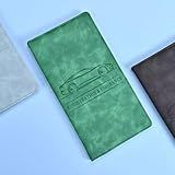 Car Accessories Registration and Insurance Holder,Leather Essential Card Magnetic Shut Vehicle Glove Box Organizer Case for Auto Driver License Document Truck Motorcycle Boat-Green