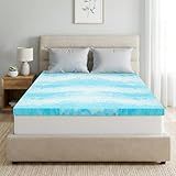 IULULU Full Size Mattress Topper, 3 Inch Gel Memory Foam Topper, Pressure Relief & Cooling, CertiPUR-US Certified
