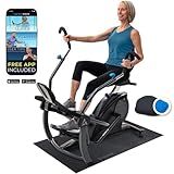Teeter FreeStep Recumbent Cross Trainer Stepper, Zero-Impact Exercise Bike Alternative w/Patented Physical Therapy Stride, Up to 350lb, Free App w/Trainer Workouts (LT3+Mat+Gel Seat Bundle)