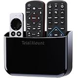TotalMount Hole-Free Remote Holder – Eliminates Need to Drill Holes in Your Wall (Premium Black Holder for 2 or 3 Remotes)