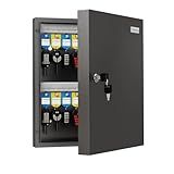 DiDiHere 32 Key Cabinet Organizer, Lock Box, Security Storage for Valets, Hotels, Car and House Keys, Key Keeper Box - Black
