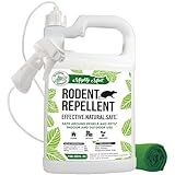 Mighty Mint Peppermint Oil Rodent Repellent Spray with Microfiber Cloth – Natural Indoor & Outdoor Control for Mice and Rats – Plant-Based, Extra-Strong Formula - 1 Gallon (128 oz)