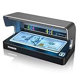 PONNOR AL-12 Counterfeit Bill Detector Money Checker Machine with Dual UV LED Light for Credit Card & ID Detection, Suitable for All Currencies with Auto ON/Off Rechargeable Battery Large FullBacklit