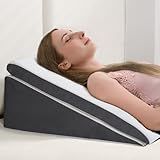 Vekkia 2-Pack Adjustable Wedge Pillow for Sleep Apnea & Back Pain, Memory Foam Triangle Pillow for Acid Reflux, GERD, Snoring, Surgery Recovery, Leg Elevation, 2 Heights & Softness Options(10IN)