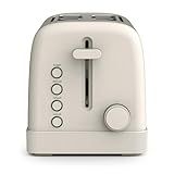 bella 2 Slice Toaster, 6 Setting Shade Control w Reheat, Cancel, Bagel & Defrost Buttons, Removable Crumb Tray, Anti Jam & Auto Shutoff, Auto Centering Guides & Cord Wrap, 900 Watt, Oatmilk
