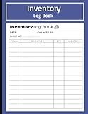 Inventory Log Book: Simple Inventory Book For Small Business Storage Management 8.5" X 11" 110 Pages