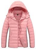 TDYPCI Women's Winter Coat Lightweight Waterproof Puffer Jacket - Quilted Short Down Coat for Women, Ultra Warm Winter Jacket with Hood