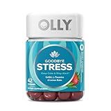 OLLY Goodbye Stress Gummy, GABA, L-Theanine, Lemon Balm, Stress Relief Supplement, Berry - 42 Count