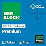 (Old Version) H&R Block Tax Software Premium 2023 with Refund Bonus Offer (Amazon Exclusive) (PC/MAC Download)
