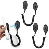 Magnetic Remote Leash Control Holder with Security Cable, Retractable Tidy Anti-lost Rope Organizer Easy Installation Stable Suitable for Projector TV Fan and Air Conditioner Remotes (2Pcs Black, S)