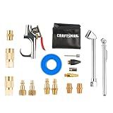 CRAFTSMAN 18-Piece Air Compressor Accessory Kit, Includes Blow Gun, Tire Inflator, Brass Fittings, and Storage Bag