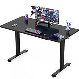 Veken 55 Inch Large Electric Standing Desk, Gaming Table, Black