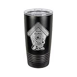 Raccoon Money Collector Nook Homes Fast Loans Game Parody - 3D Laser Engraved Black Polar Camel 20 oz. Vacuum Insulated Tumbler Mug with Clear Lid