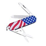 Swiss Eagle 5-in-1 Mini - Pocket – Premium Multi Tool House Hold & Campaigin Tool with small Knife, Scissor, Screwdriver & More - Ideal for Christmas Gifts - US Flag Color