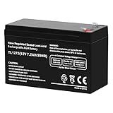 WEIZE 12V 7AH Rechargeable Sealed Lead Acid Battery for Razor E200/E200S E300 & E300S Electric Scooter,MX350 & MX400 Dirt Rocket Electric Dirt Bike Parts