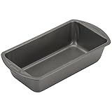 GoodCook Nonstick Loaf Pan Heavy-Duty Steel Bakeware with Easy-Clean Non-Stick Coating, Oven & Dishwasher Safe Pan for Meatloaf Breads Cakes Brownies Lasagnas Casseroles & More, 8 x 4-Inch, Gray