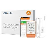 Elitech 5pack Bluetooth Thermometer Data Logger Temperature for Refrigerator with Shadow Data 100000 Points Export PDF/CSV Report, Pharmacy Vaccine DDL Calibration Certificate, MAX MIN AVR MKT GSP-6G