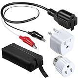 Dreyoo Circuit Breaker Finder Adapter Accessory Kit, Circuit Breaker Leads Tester with Clips, Light Socket, 3-2 Prong Grounding Outlet Adapter and Carrying Case Compatible with ET300 ET310 (Upgrade)