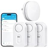Govee WiFi Water Leak Detector 3 Packs, Leak Alert with Remotely Email/APP Push and Sound Alarm, Smart Water Sensor with 100dB Adjustable Alarm, Suit for Home and Basement
