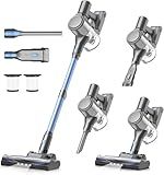 Zefiro Cordless Vacuum Cleaner for Home,450W /40Kpa 50Mins Stick Vacuum,Anti-Tangle 1.5L Dust Cup, Rechargeable Wireless Handheld Vacuum for Pet Hair/Carpet/Floor