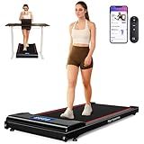 Hartwares NeoSilent Walking Pad Treadmill Under Desk for Home with BLDC Core and Extra-Large Belt, App and Remote Control, Portable and Compact for Small Space