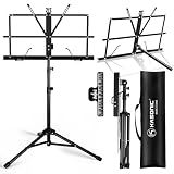 K KASONIC Music Stand, 2 in 1 Folding Sheet Music & Book Stand With Bag