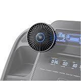 WINDEED Treadmill Fan with Adhesive Magnetic Mount, Rechargeable Fan for Treadmill, Exercise Bike, Elliptical & Step Machine Consoles, 3 Speeds, Battery % Display, Adjustable Ball Joint