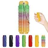 Little Ouchies Pain Fidget, Pain Stim Fidget for Stress Relief & Focus, Little ouchies, Mini Fidget Toys, 3D Printed with Hard Spiky Fidget Massage Keychain (Rainbow)