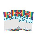 Melissa & Doug Drawing Paper, Sketch Pad, 3-Pack Bundle for Coloring, Writing or Painting (9 x 12 inches) - 50 Sheets Each, Kids Drawing Pad & Art Supplies for Kids Ages 3+ - FSC Certified