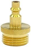 Winterize Blow Out Adapter for RV, Boat, Motorhome, Camper, and Travel Trailer: Air Compressor Quick-connect Plug to Male Garden Hose Faucet Fitting (Solid Lead-Free Brass)