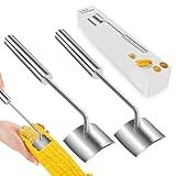 Stainless Steel Corn Peeler & Stripper - Long Handle, 2 Pcs - Home & Outdoor Dining