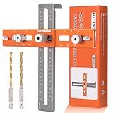 Cabinet Hardware Jig, Cabinet Handle Template, Cabinet Installation Tools With Adjustable Knob,Punch Locator Precision Woodworking Drill Guide For Drawer, Cupboard, Door, File Shelves