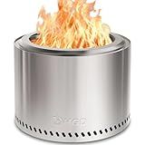 HGD 20 Inch Smokeless Patio Fire Pit, Outdoor Wood Burning Stove, Stainless Steel Firepit for Backyard, Patio, Garden, Picnic