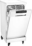HAMILTON BEACH HBDW1922 Portable Dishwasher with Wheels, 19in Wide, 8 Place Settings Capacity, White