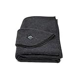 Arcturus Military Wool Blanket - Warm, Thick, Washable - Great for Outdoors, Camping, Stadium Blanket, Picnics, Travel - Car & Bushcraft Survival Kits, Large 64in x 88in 4.5 lb (Charcoal)