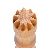 MKM Pottery Tools "Stamps 4 Clay" Mini Round Decorative Stamp for Clay (Smr-012 Debossed Star)