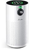 FreAire Air Purifiers for Home Large Room Covers up to 1800Ft², VisionAir 20dB Sleep Mode for Bedroom, with Real-Time AQI & PM2.5 Display,360°Intake&Outlet Air Cleaner Pet-Friendly HEPA,HAP606,White