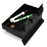 CMS MAGNETICS - Magnetic Tool Tray 8.25x4.5x1.25 Black w/Side Holding Magnets for Cabinets, Tool Boxes or Kegerator Fridge | Tool Organizer | Keg Drip Tray | Beer Taps