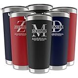 UNITED CRAFT SUPPLIES Groomsmen Gifts Set of 6, Personalized Tumblers w/Engraved Names & Title, 20 or 30 Oz, 3 Colors, Double Wall Stainless Steel, Proposal D6