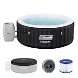 Coleman Miami 2 to 4 Person Inflatable Hot Tub, Round Energy-Efficient Portable Outdoor Spa with 120 AirJets, 71" x 26"